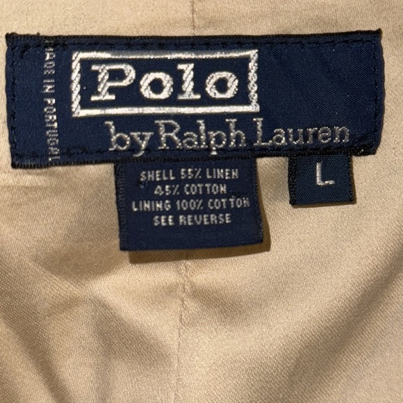 Polo Ralph Lauren Vintage Linen/ Cotton Blend Vest SZ Large - Picture 7 of 9